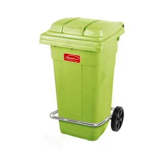 سطل پدالی چرخدار 100 لیتری کد 5105